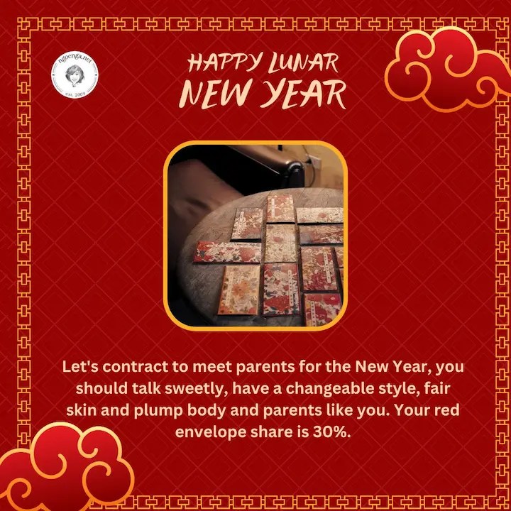 Let's contract to meet parents for the New Year, you should talk sweetly