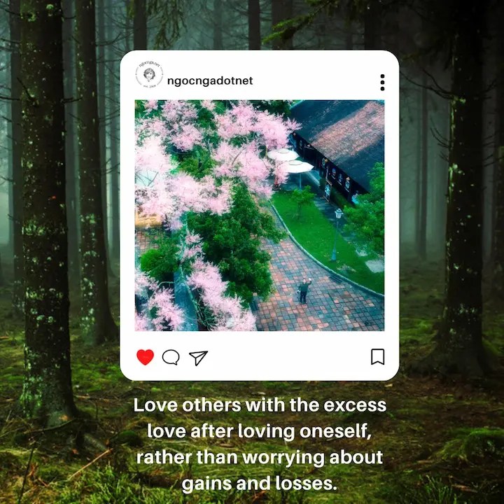 Love others with the excess love after loving oneself