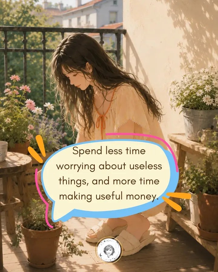 Spend less time worrying about useless things, and more time making useful money.