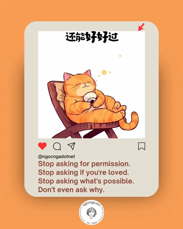 Stop asking for permission. Stop asking if you're loved. Stop asking what's possible. Don't even ask why. Because at any moment, in everything, you have the power to choose actively. Take what resonates, release what doesn't.