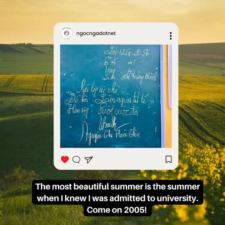 The most beautiful summer is the summer when I knew I was admitted to university