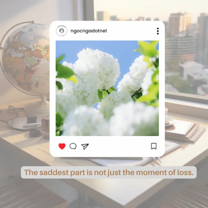 The saddest part is not just the moment of loss