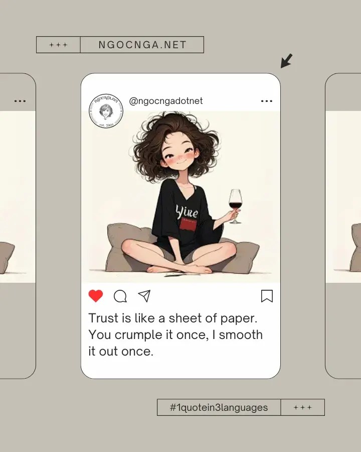 Trust is like a sheet of paper