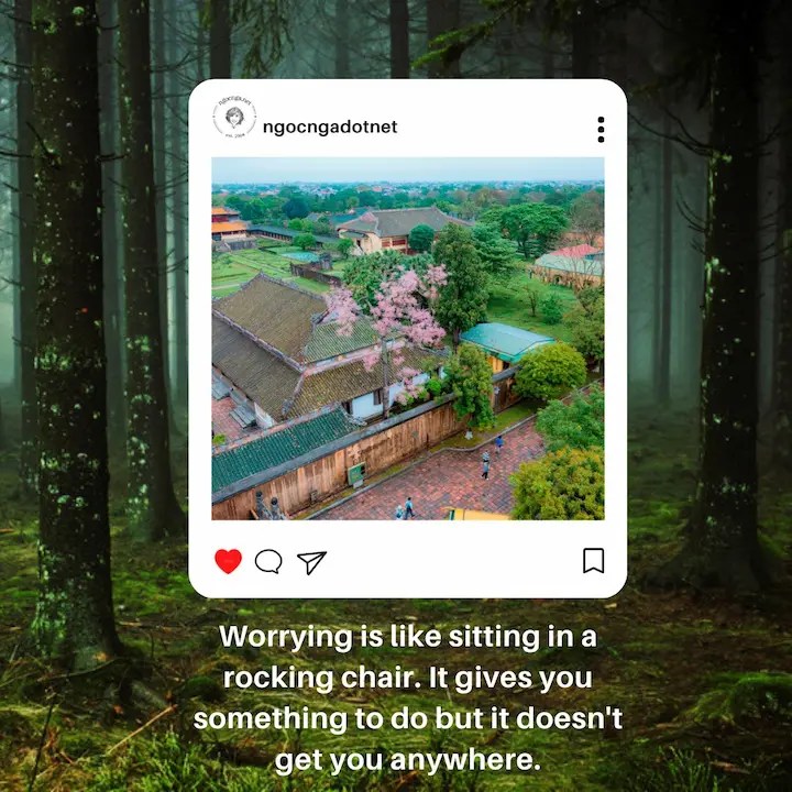Worrying is like sitting in a rocking chair