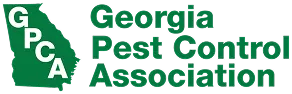 Georgia Pest Control Association logo featuring a green silhouette of Georgia state with GPCA text