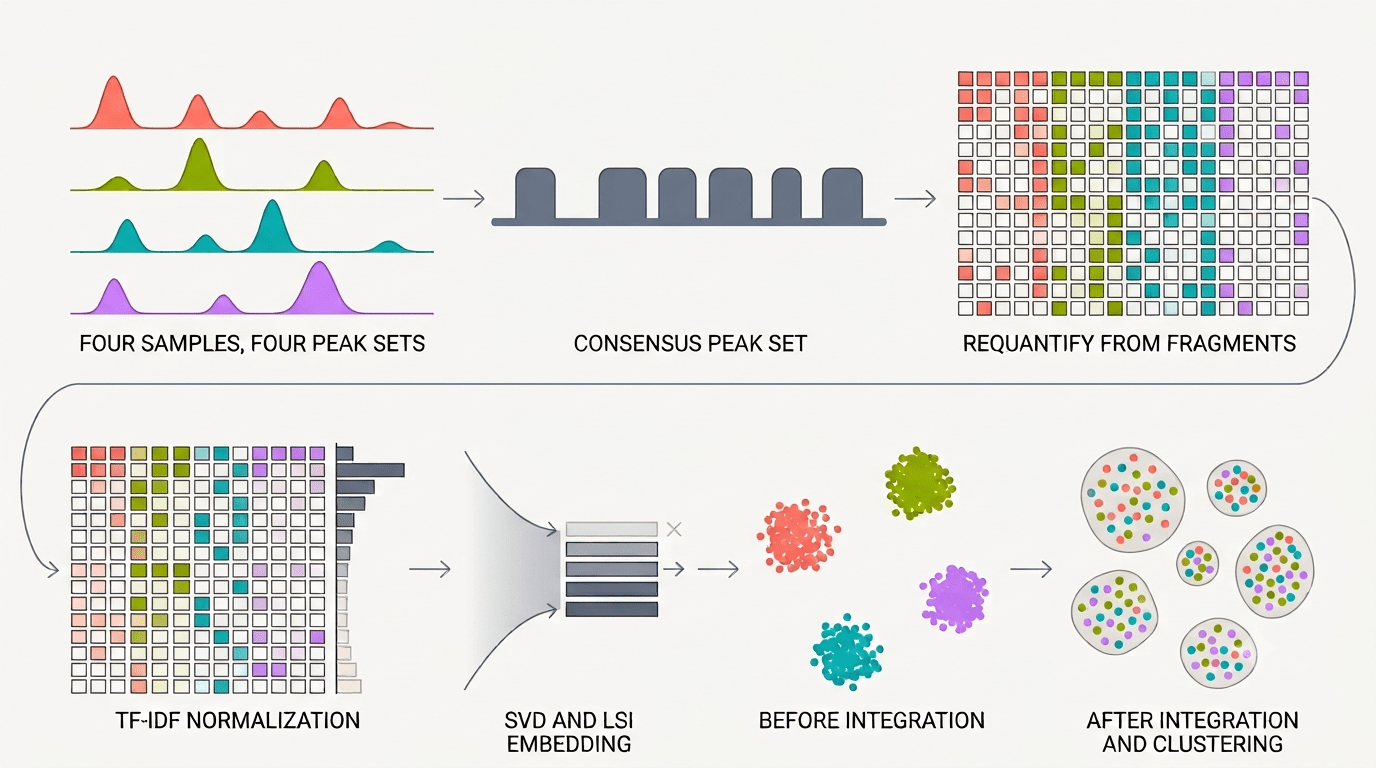 How to Analyze Single-Cell ATAC-seq Data — A Complete Beginner’s Guide Part 3: Integration and Clustering