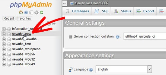 Select Database