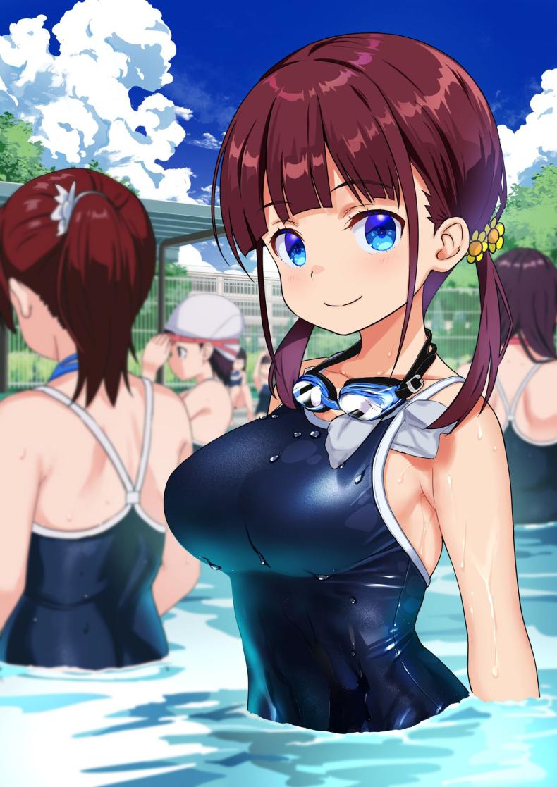 มีเซ็กกันที่สระว่ายน้ำ[Himawari Hanabi (Wakana Hanabi)] Shishunki to Honki Sex Serious Summer Sex At The Pool ภาพ 25