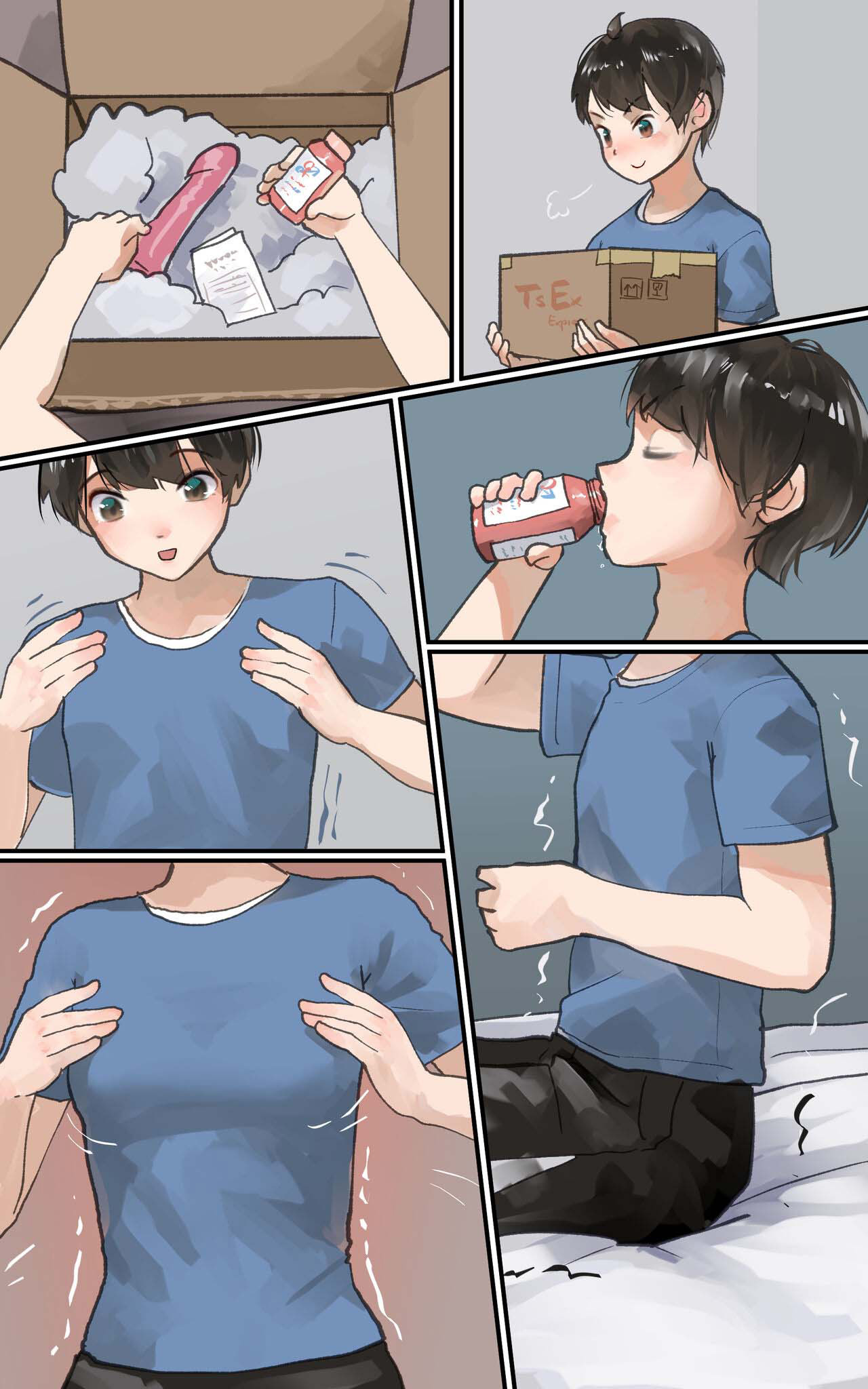 ยาเปลี่ยนเพศ | [Pixiv] [Welt] Kusuri de TS onani