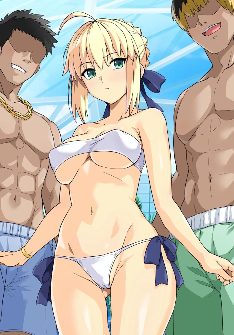 คุณเซเบอร์ในสระว่ายน้ำ[Royal Bitch (haruhisky)] Saber-san Yarimoku Nanpamachi Pool Hen (Fate stay night) ภาพ 53