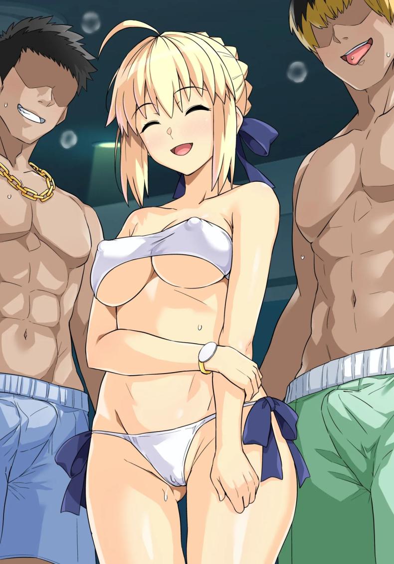 คุณเซเบอร์ในสระว่ายน้ำ[Royal Bitch (haruhisky)] Saber-san Yarimoku Nanpamachi Pool Hen (Fate stay night) ภาพ 55