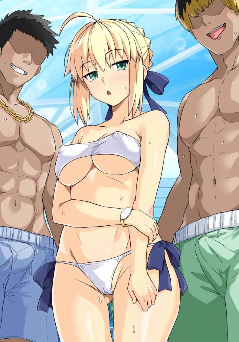 คุณเซเบอร์ในสระว่ายน้ำ[Royal Bitch (haruhisky)] Saber-san Yarimoku Nanpamachi Pool Hen (Fate stay night) ภาพ 64