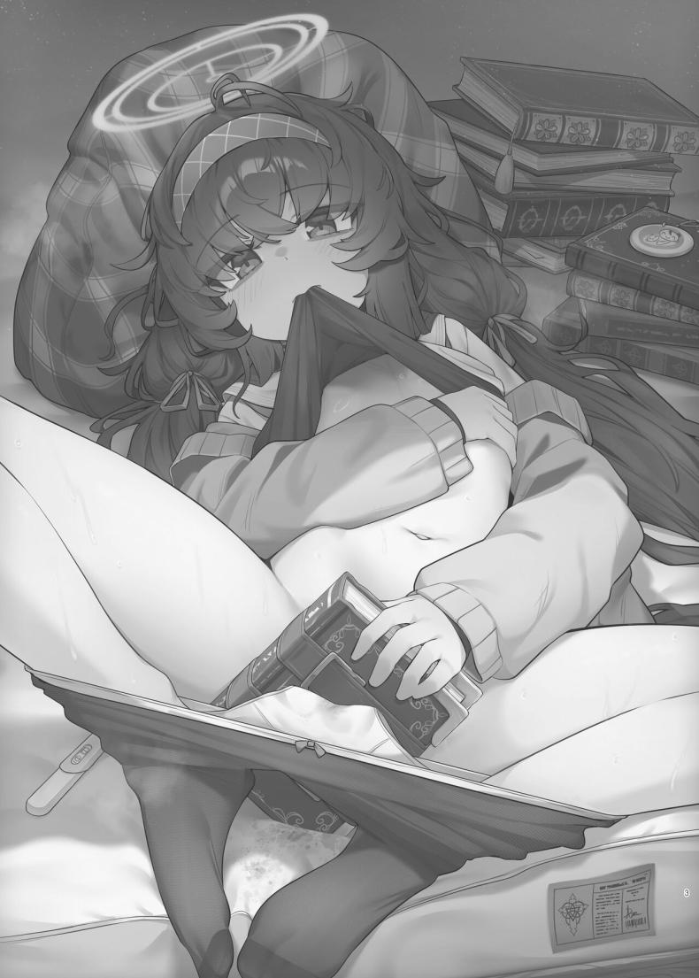 ไอรักในห้องสมุดเก่า[Layer Koubou (DI LE TO)] Shippitsu Chuudoku (Blue Archive) ภาพ 1