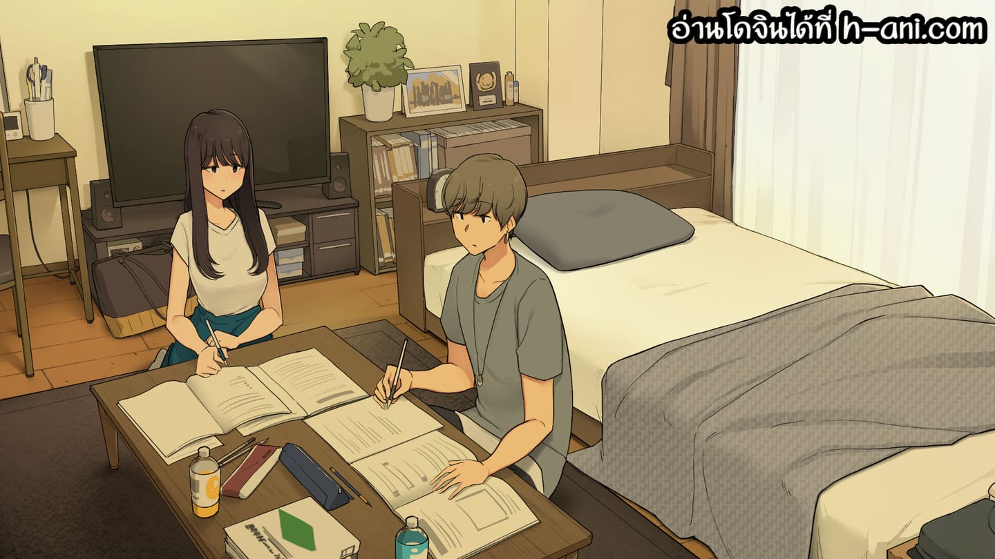 ใช้เวลาทั้งวันไปกับรุ่นพี่ [Wakamatsu] Senpai no Ie de Shiken Benkyou Oshiete moratte node Yuugata ni Kaeru Yotei datta Joshidaisei no Ichinichi | A University Girl Spending a Day Studying at Her Senior’s House After Deciding She’d Go Home in the Evening ภาพ 8