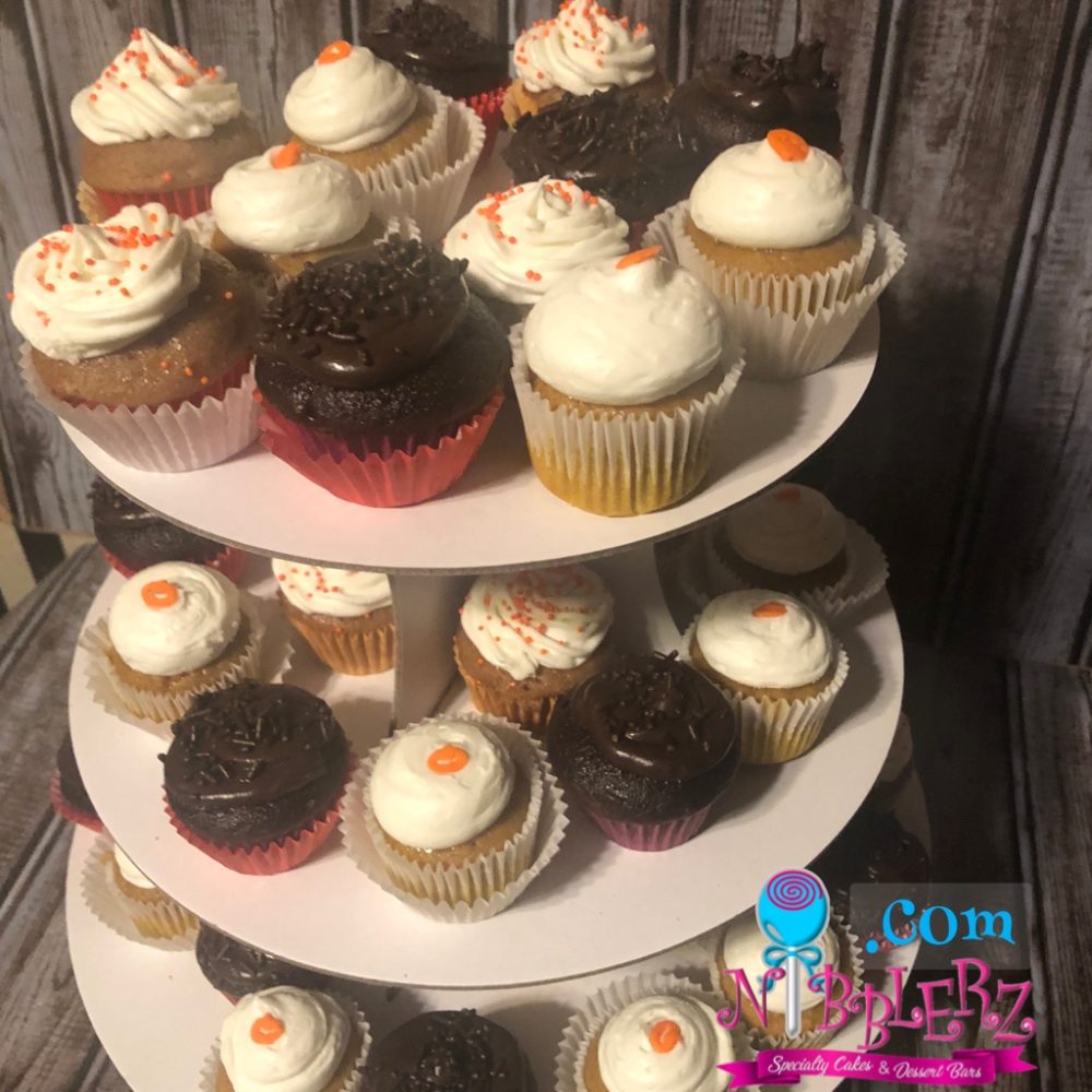 Cupcake Tower 3 tier Fall Flavors Nibblerz Desserts