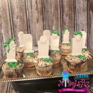 Tombstone Halloween Cupcake Tower