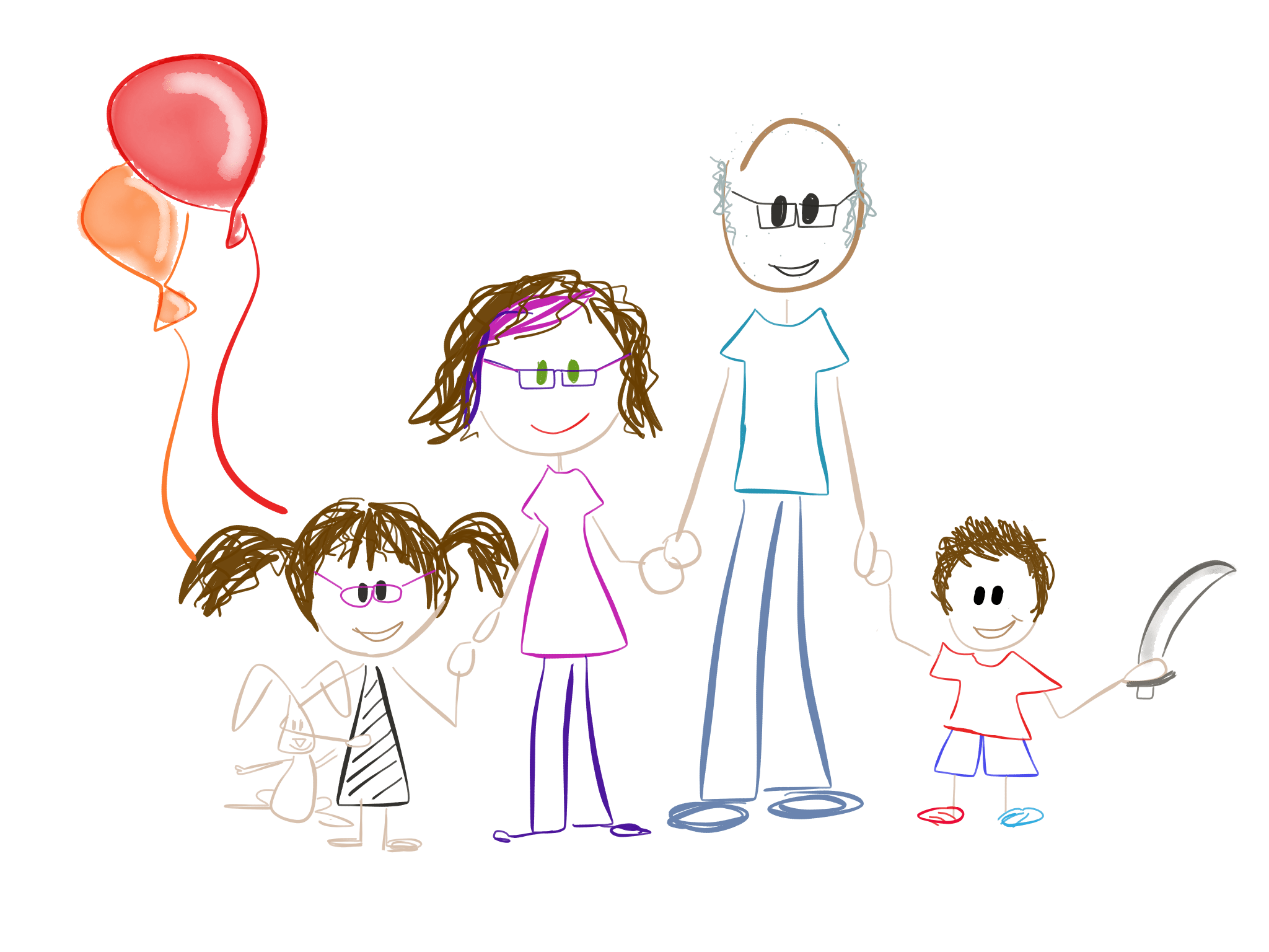 An adoptive family on their 5th birthday