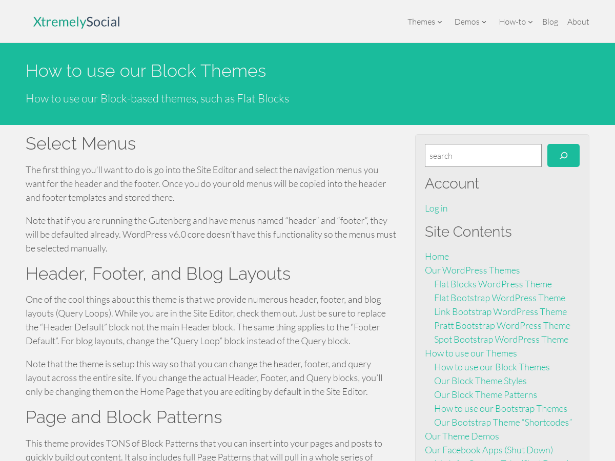 How to use our Block Themes