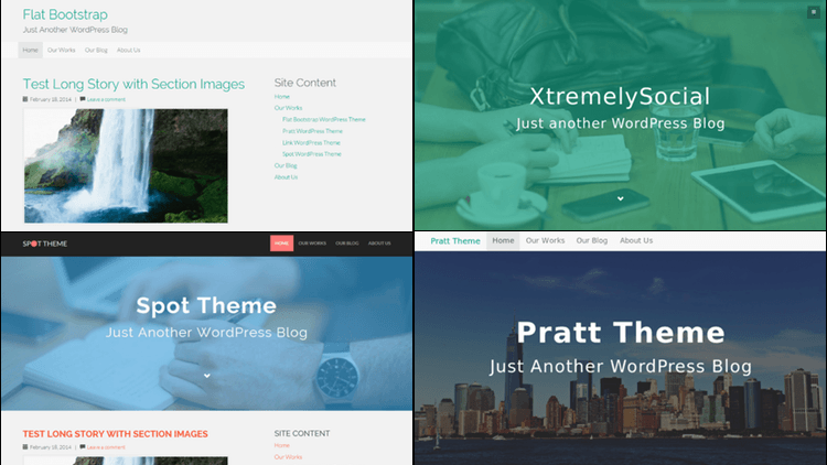 New WordPress Theme Versions: Flat Bootstrap, Link, Spot, and Pratt