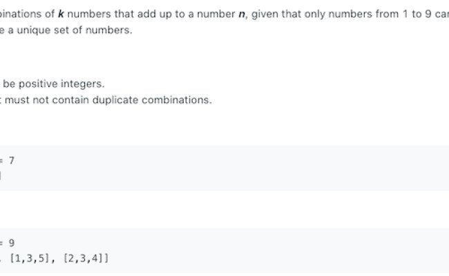 Leetcode 216. Combination Sum III | Nick Li