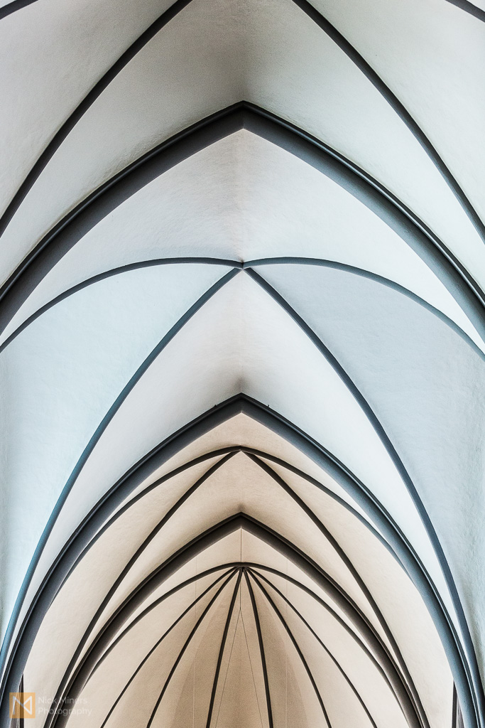 The ceiling in the Catholic Cathedral, ReykjavÃ­k