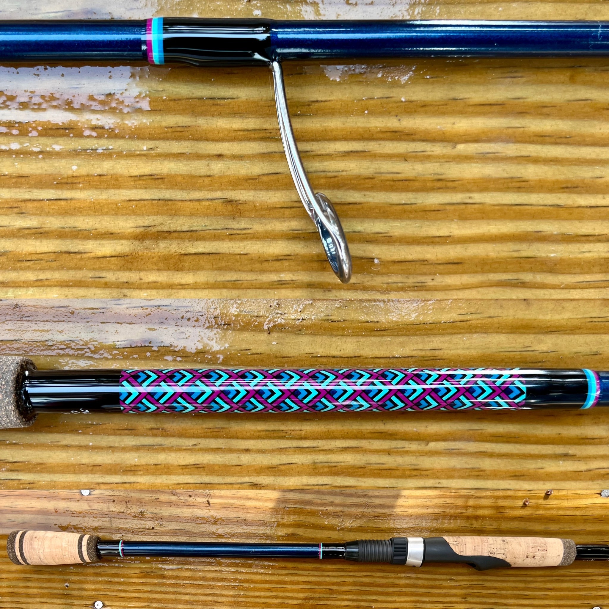 Sylphide（シルフィード） スイートラベンダー(グレー×パープル) St Croix Spinning Rod 4SW76MLF - Titanium SiC Guides and Black