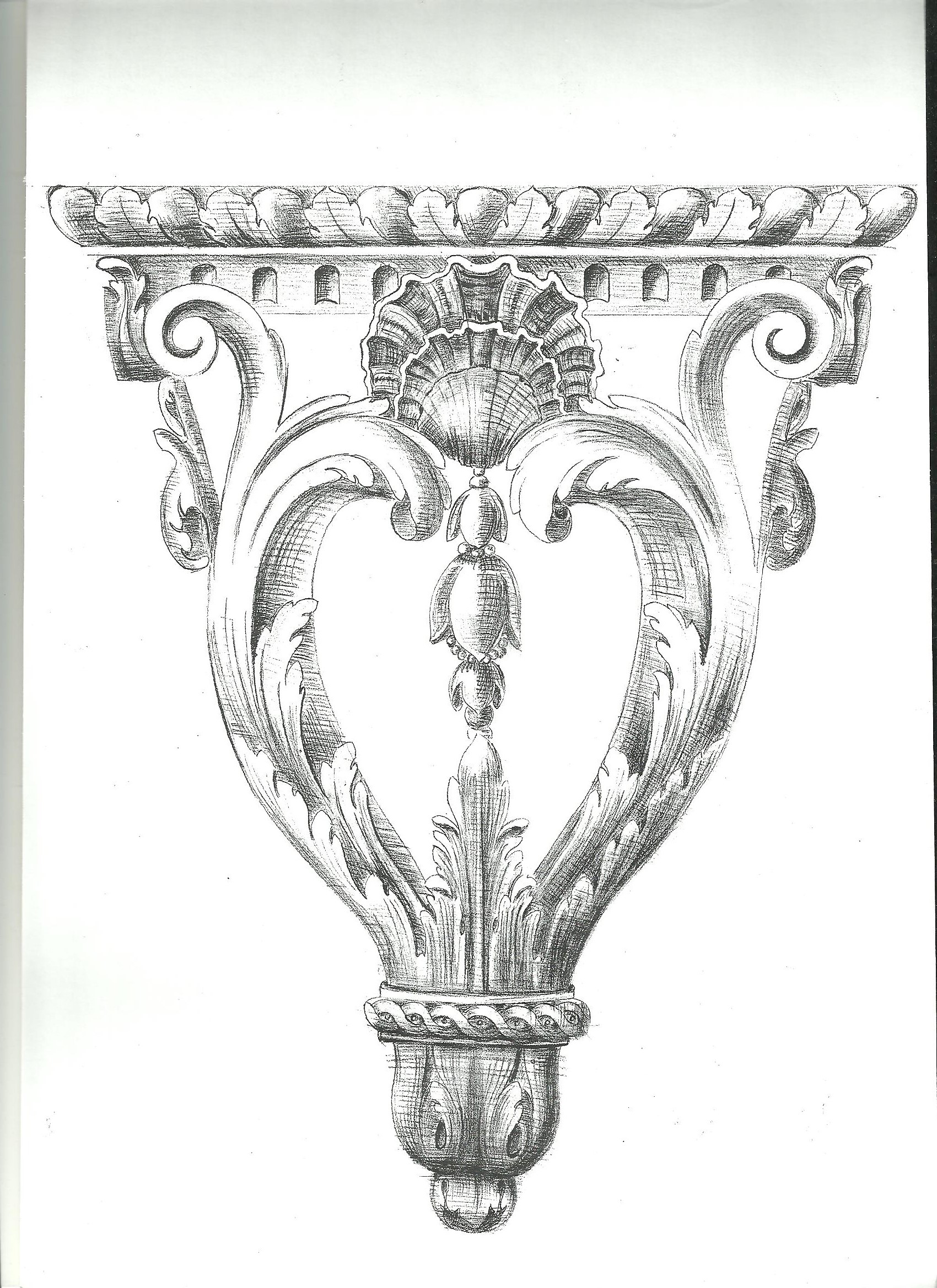 Dessin de console d'applique