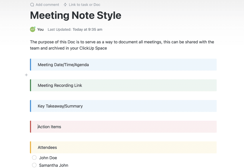 9 meeting notes templates to stay organized in 2026
