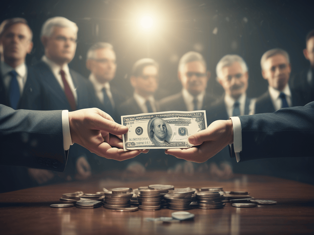 Political Choice. The money changes hands, from the lobby to the government. No new taxes please.