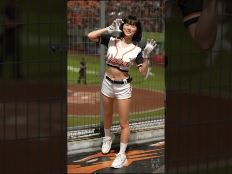 可愛らしいポーズで目線をくれる😍 #斐棋 #Faye #台湾チア #統一獅啦啦隊 #中華職棒 #cpbl 2023/04/21【台湾チアTV】