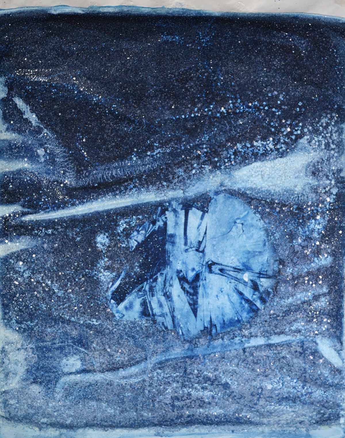Crystalline Image, salt and pigment, 12 x 18 inches