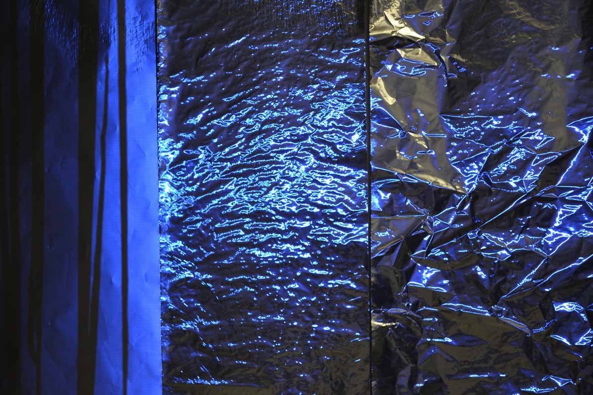silver walls with projection (photo documentation)
