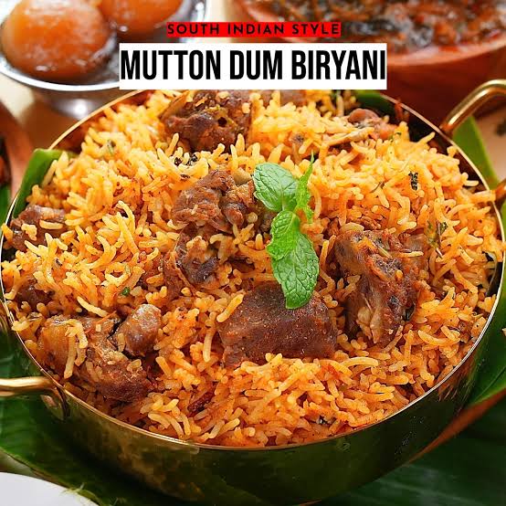 South Indian Mutton Dum Biryani Recipe