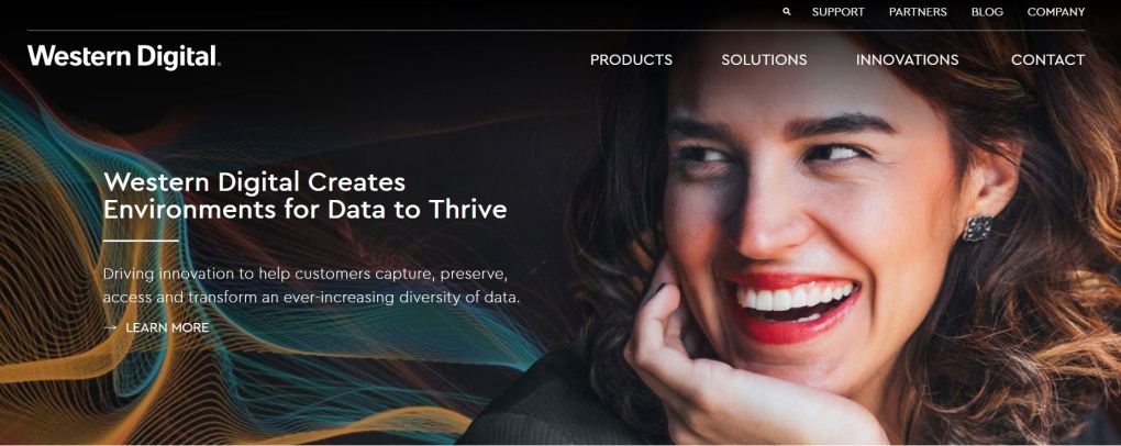 Western Digital new site header