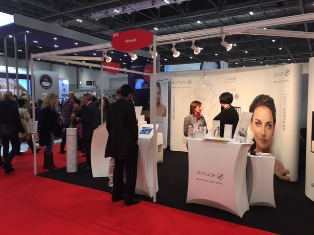 Nikki Taylor representing Skinade at Professional Beauty