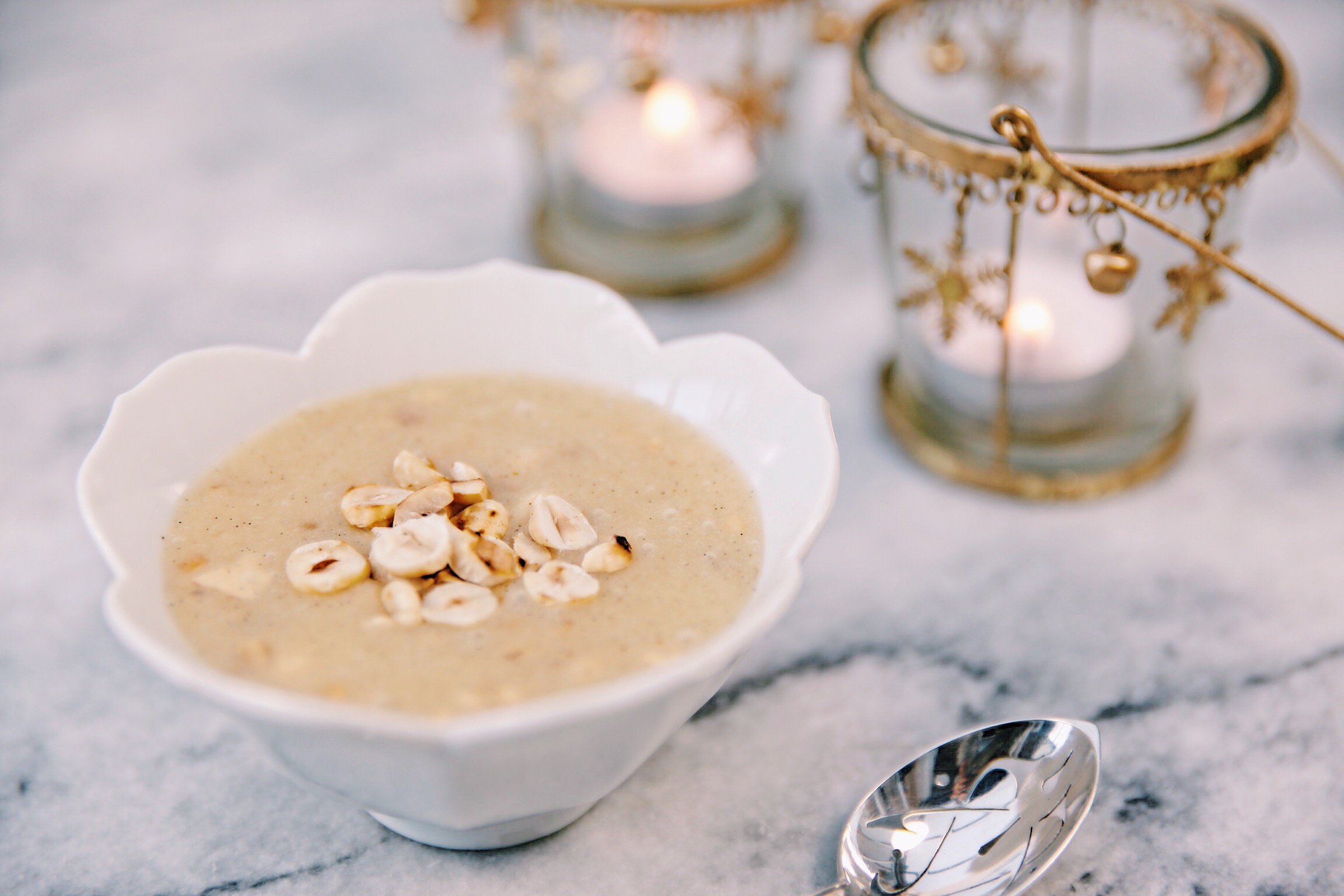 Crunchy nougat pasta met vanille