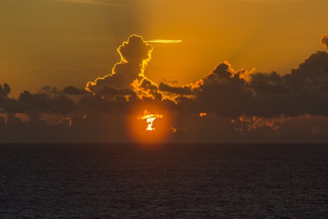 Sunset with nothing but sea out there can be pretty spectacular.