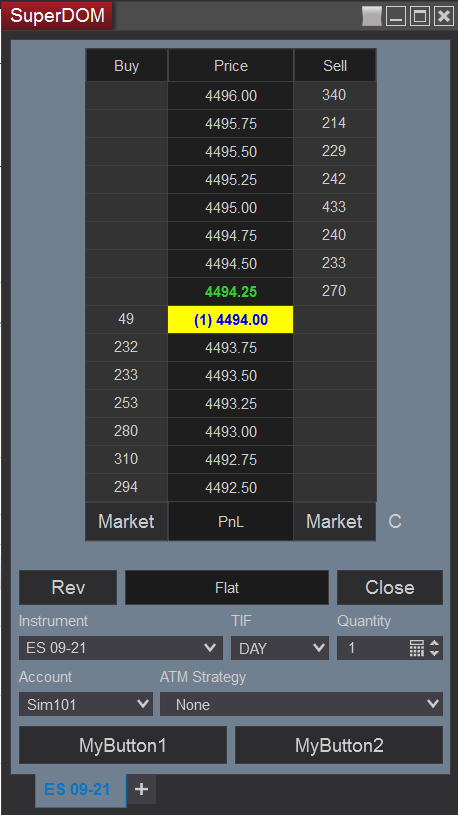 SuperDomButtons Indicator - NinjaTrader Ecosystem