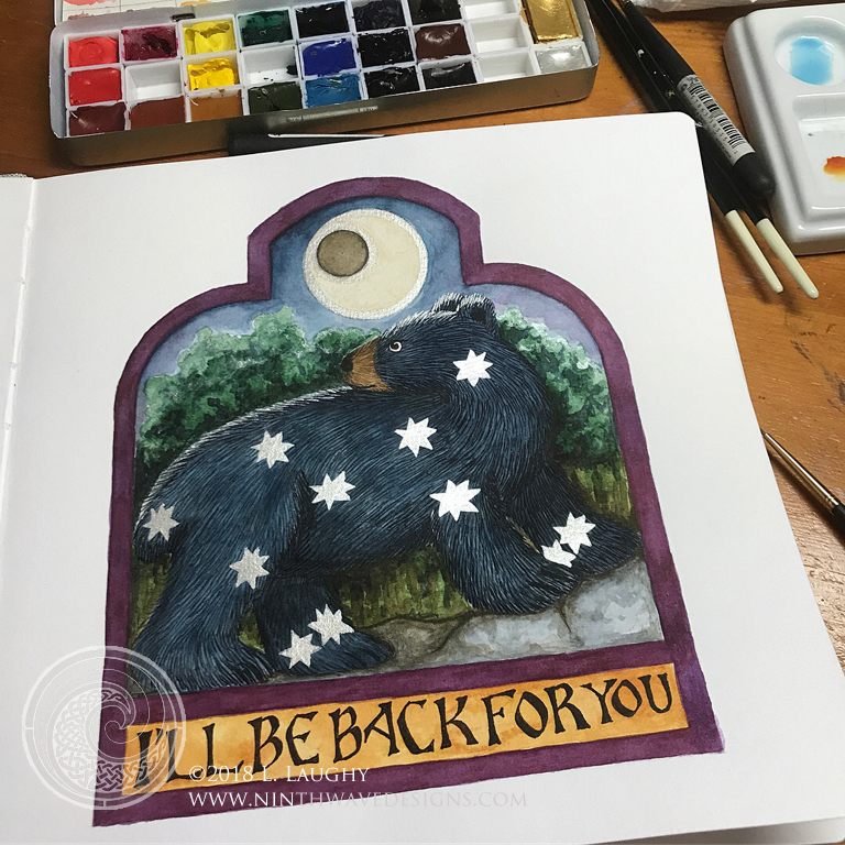 A watercolor painting in my watercolor sketchbook.