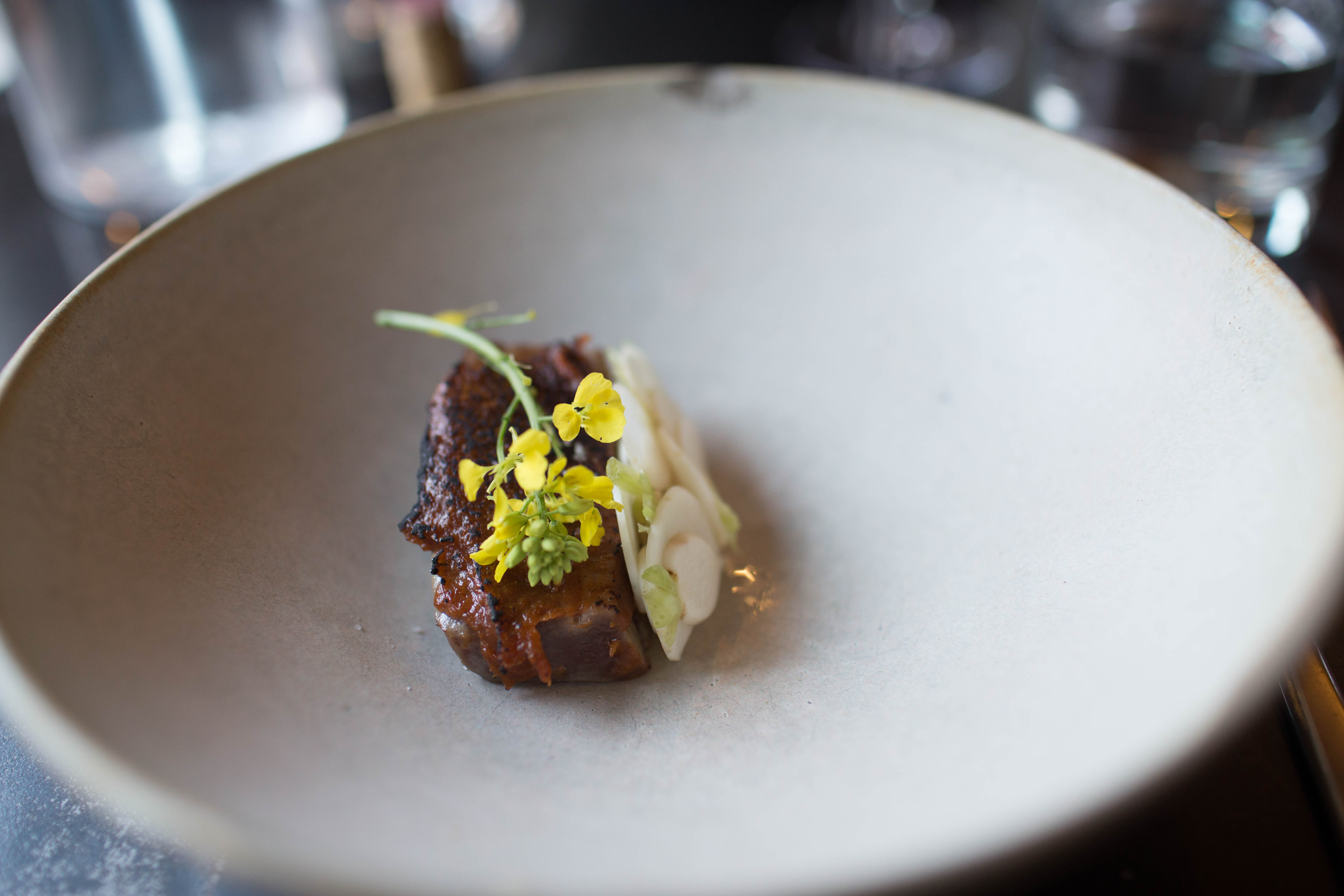 course three - tuna w. turnips and dashi