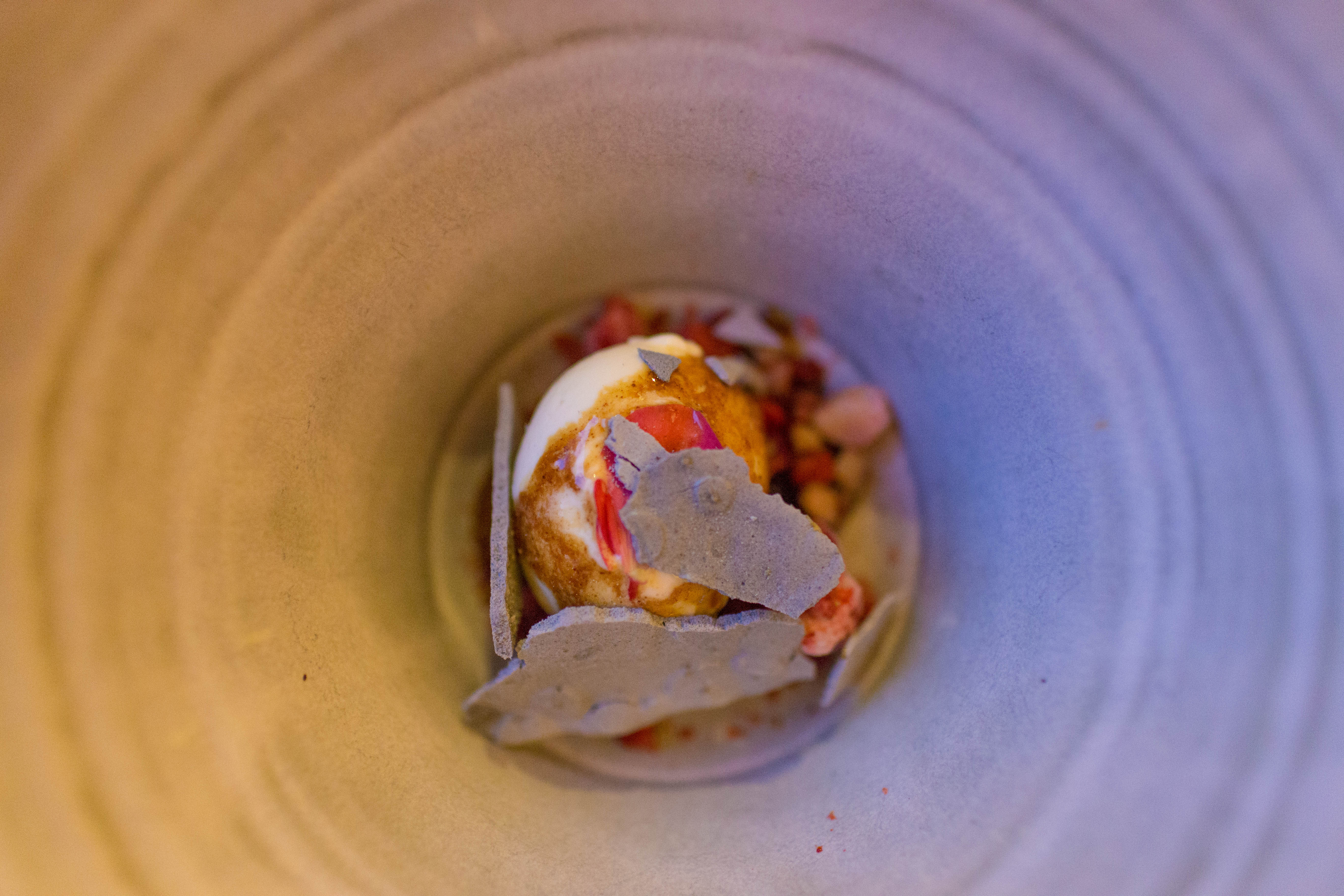 course six - ice cream w. berries and meringue