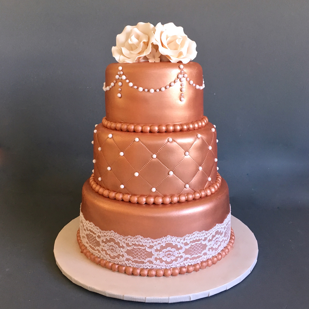 nirvanacakes.com -Rose Gold Cake