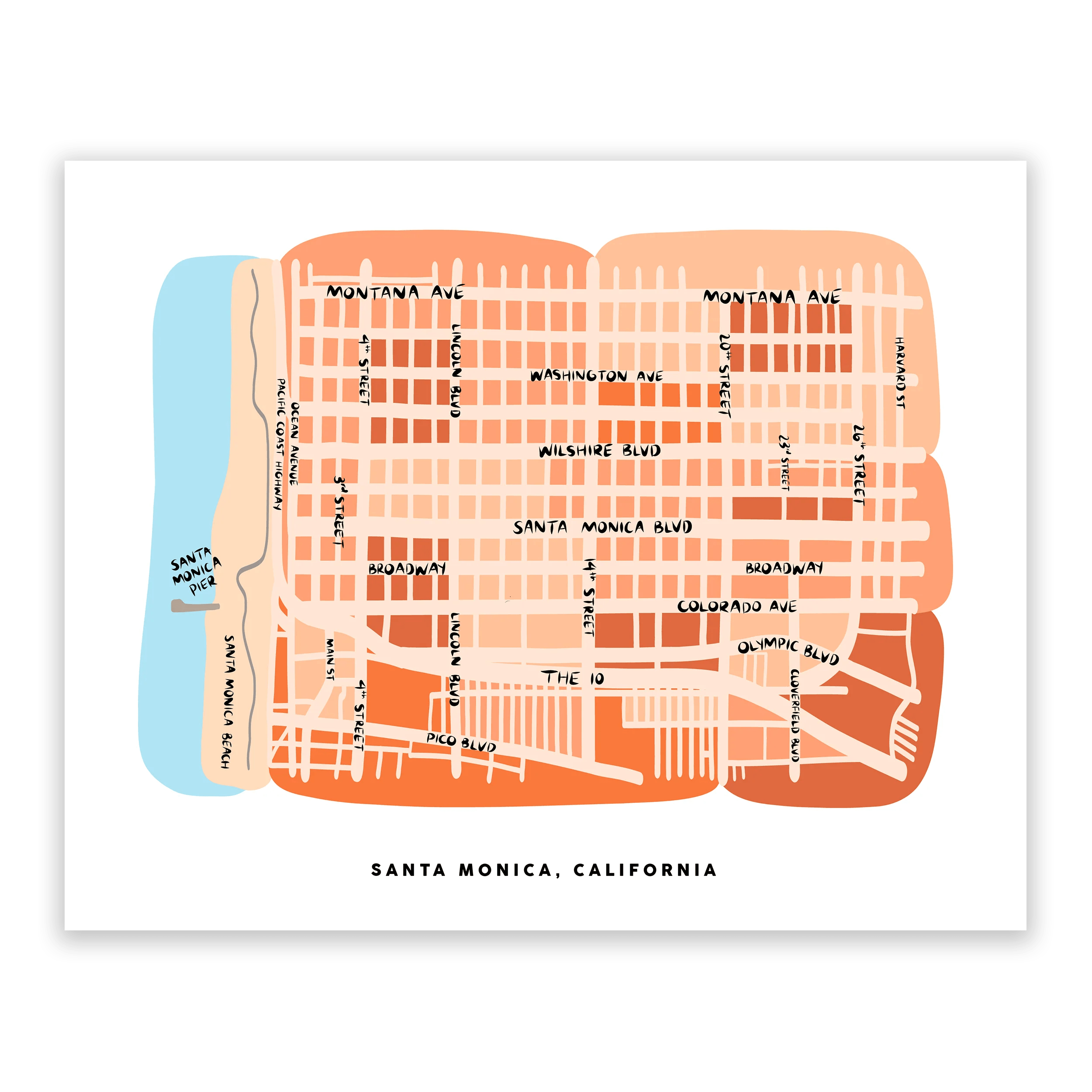Santa Monica California Map Santa Monica California Zip Code Maps 