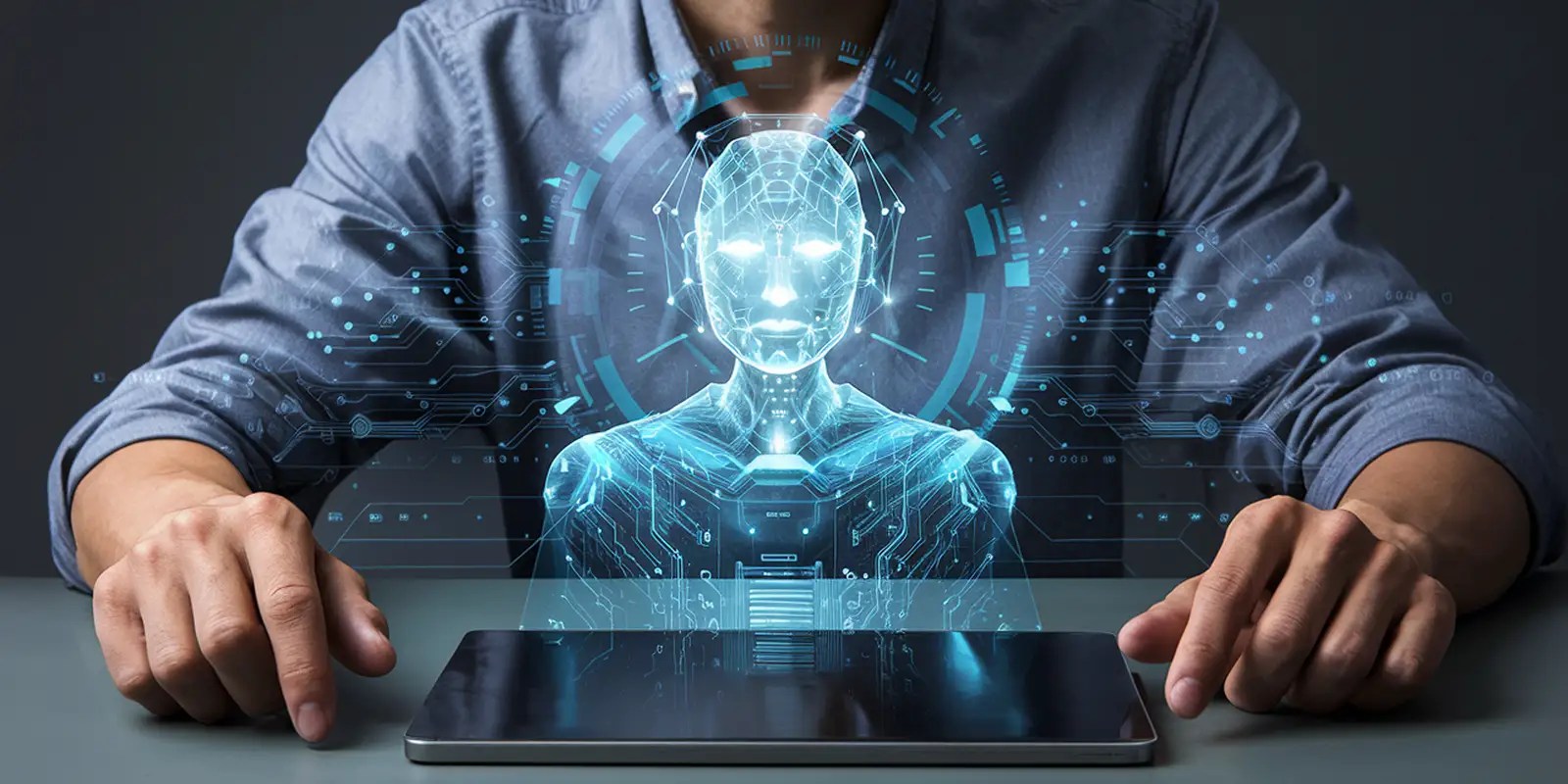 Rappresentazione digitale di un assistente virtuale AI che supporta il CFO nell’analisi e nelle decisioni strategiche aziendali.