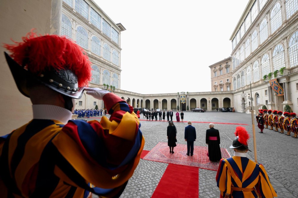 King Charles and Pope Leo pray together in Vatican for first time in 500 years