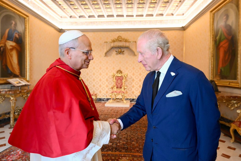 King Charles and Pope Leo pray together in Vatican for first time in 500 years