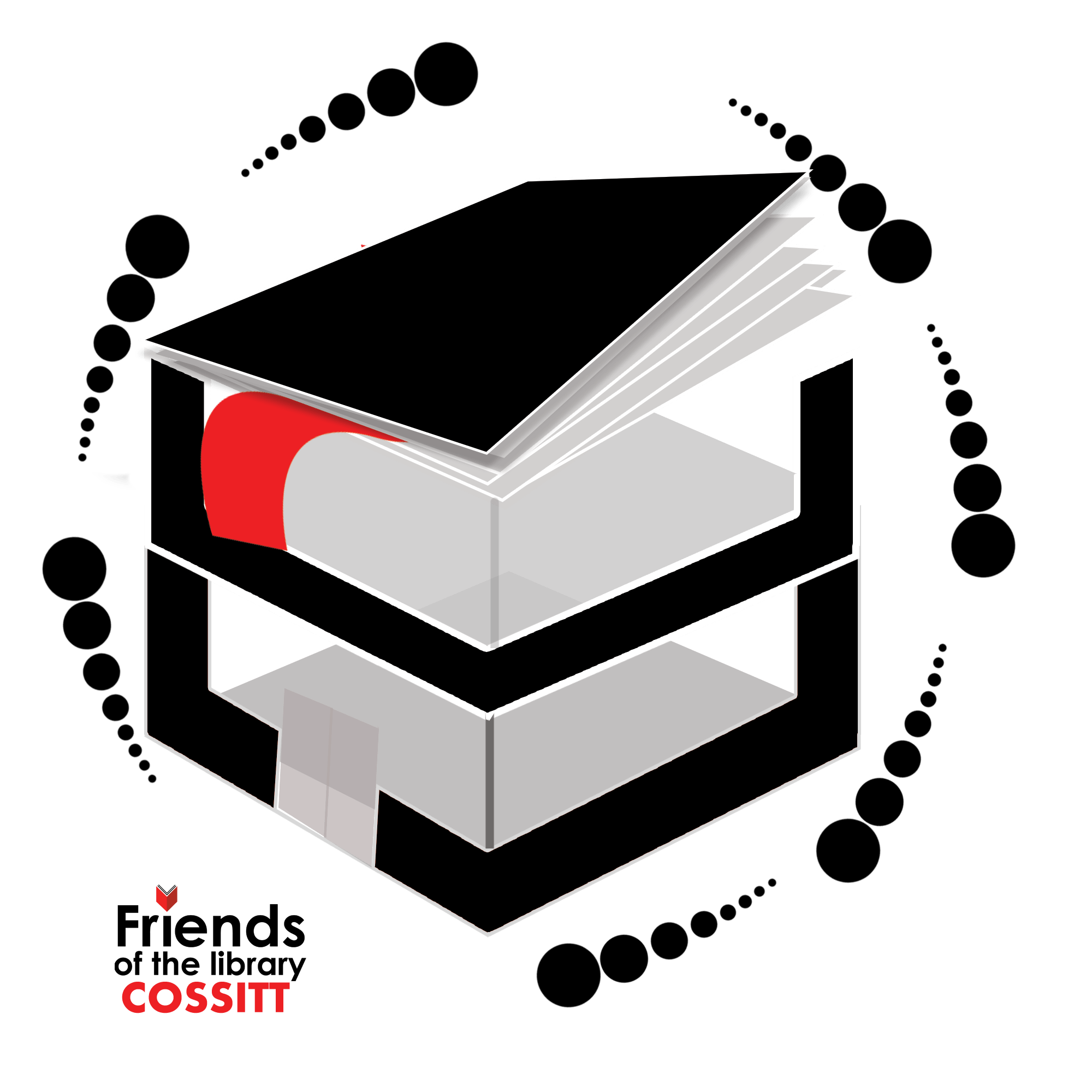 Cossitt Friends Logo - Black and White