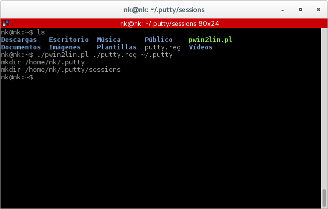 puttyexportlinux