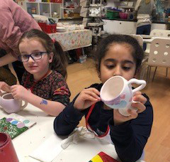 Pottery painting fun March 2018