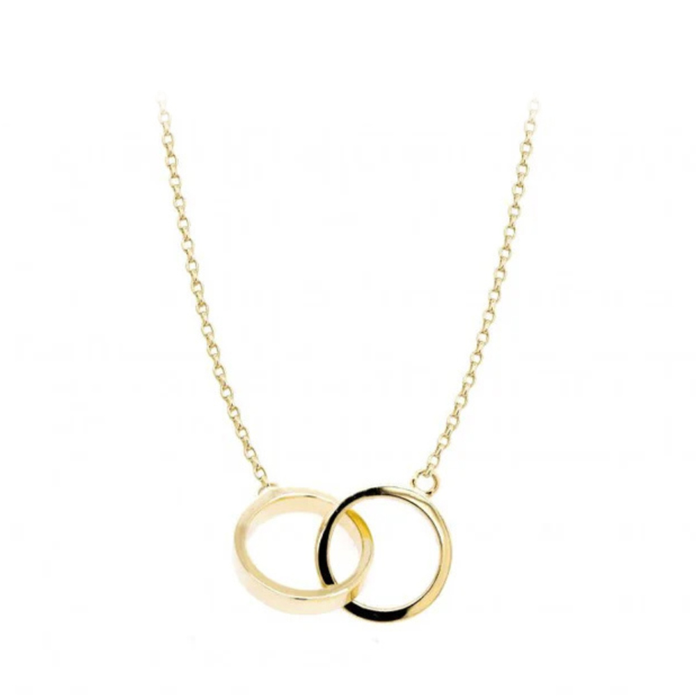 Sarah baeumler interlocking ring necklace 10k yg